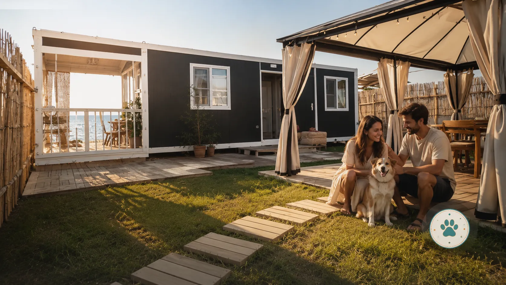 Гости и куче в Pet Friendly място край морето